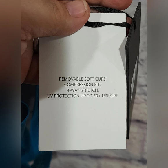 DKNY Ruffle Plunge Underwire Tummy Control One-Piece Swim Vibrant Blue Size 18 - Picture 9 of 10